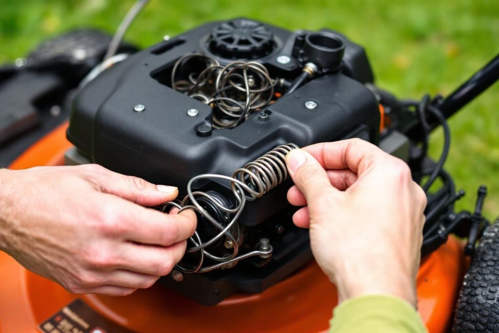 Guide de montage du ressort régulateur pour moteur Briggs et Stratton - Réparation tondeuse