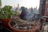 Nid de pigeon sur mon balcon, signification & que faire ?